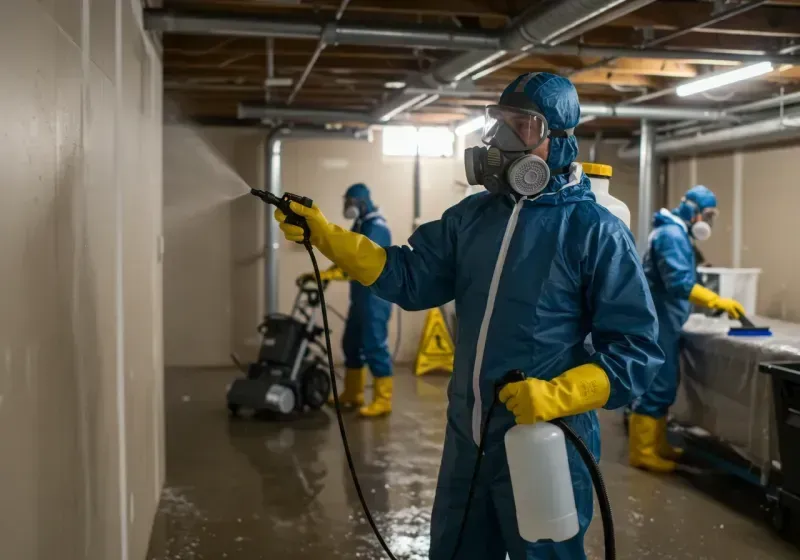 Basement Sanitization and Antimicrobial Treatment process in New Brighton, MN